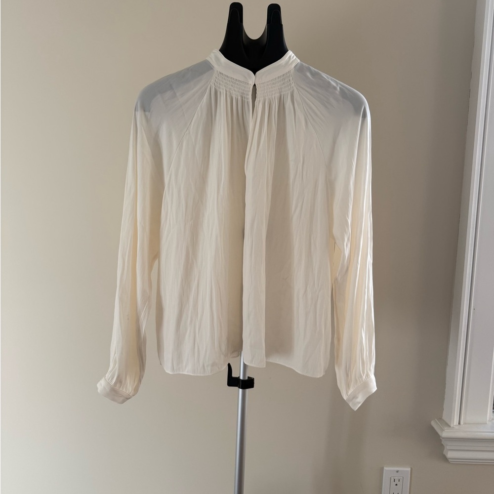 New Wilfred Ivory Long Sleeve Blouse